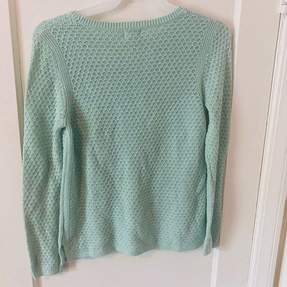 5for$15 ❤️ mint green honeycomb sweater - Picture 2 of 4